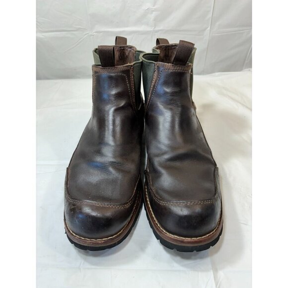 Cabelas 4most Leather Brown Boots Man’s Size 14 M Vibram Soles - Picture 9 of 12